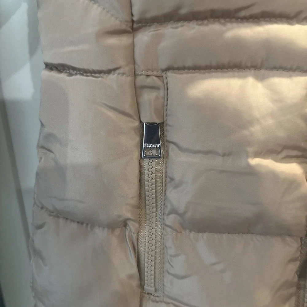 Girl's DKNY Carmel Brown Puffer Coat SZ 4 New With Tags Retail $130